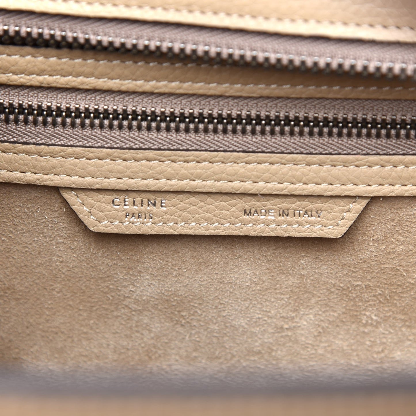 Drummed Calfskin Micro Luggage Dune