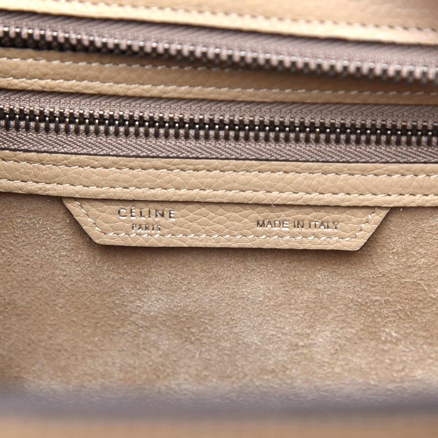 Celine Drummed Calfskin Micro Luggage Dune 7 of 8