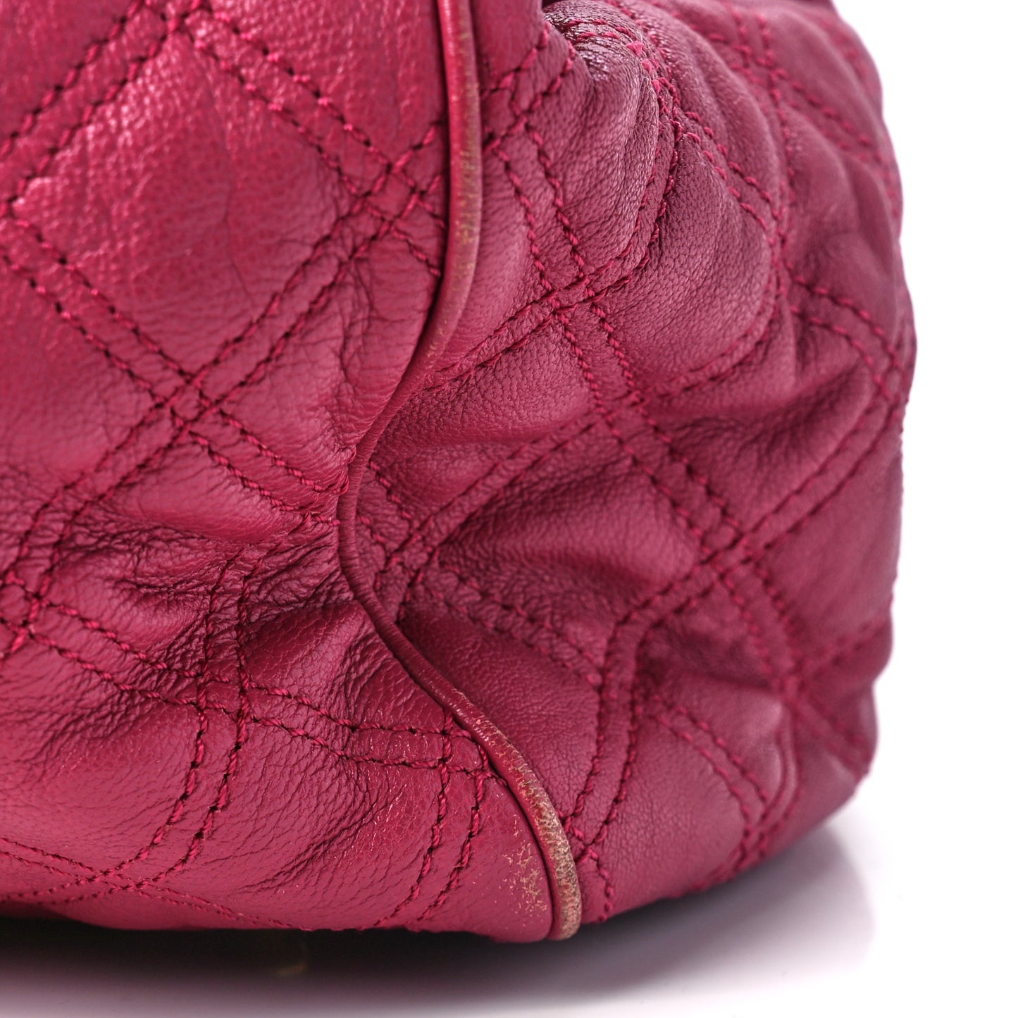 Calfskin Quilted Leather Stam Bag Pink