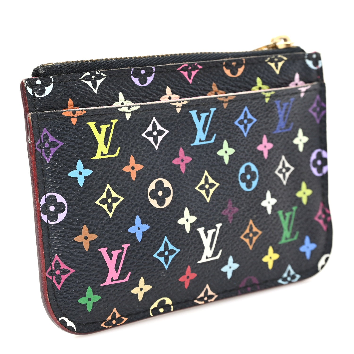 Louis Vuitton Monogram Multicolor Key Pouch Black Grenade 3 of 8