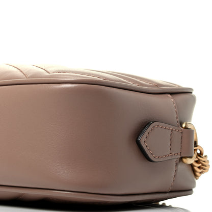 Gucci Calfskin Matelasse Mini GG Marmont Chain Shoulder Bag Porcelain Rose 9 of 9