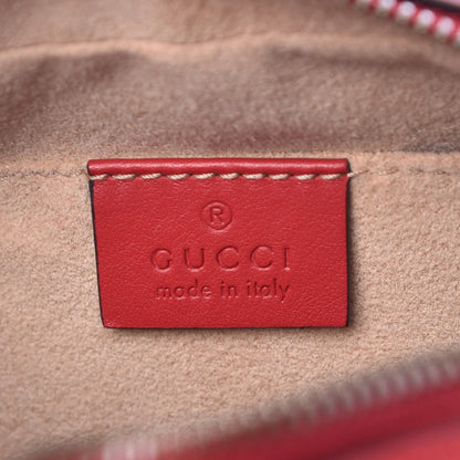 Gucci Calfskin Matelasse Mini GG Marmont Chain Shoulder Bag Hibiscus Red 6 of 9