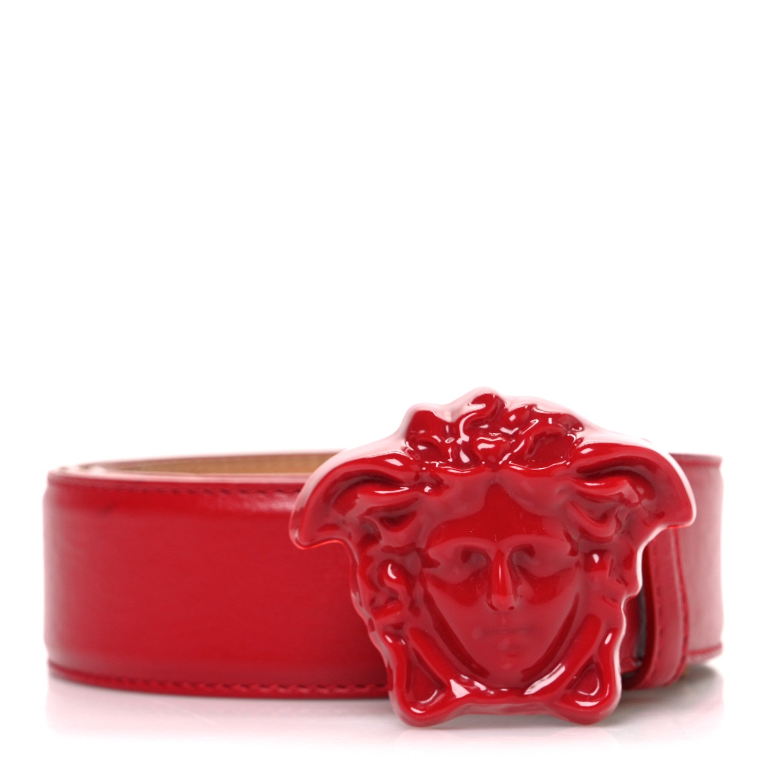 Versace Calfskin Tonal 3cm La Medusa Belt 110 44 Red 1 of 8