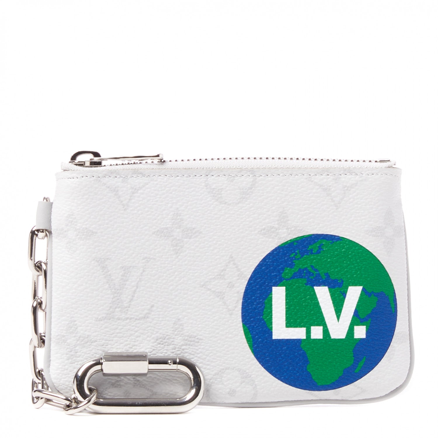 Louis Vuitton Monogram Logo Story Zipped Pouch PM White 1 of 7
