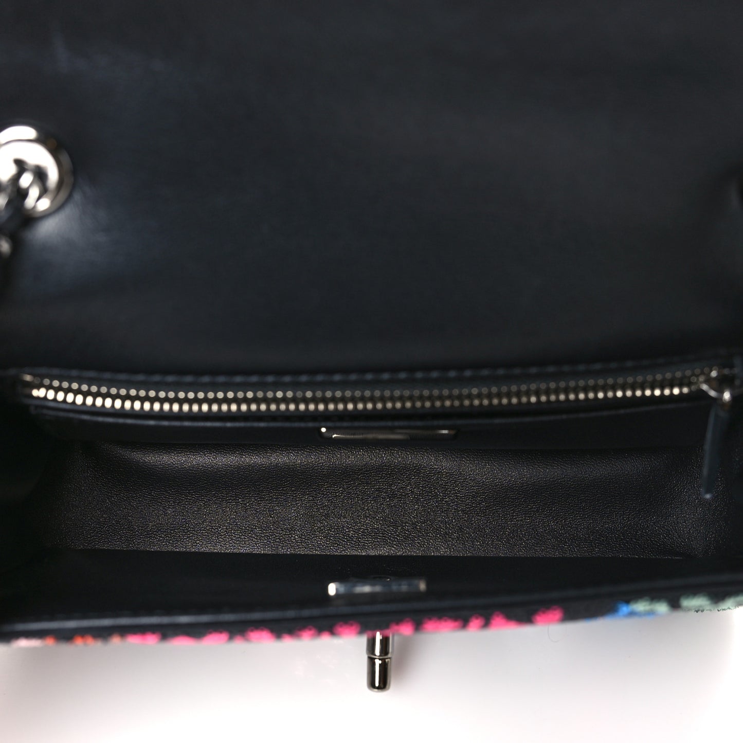 Sequin Logo Small Flap Ruthenium Multicolor