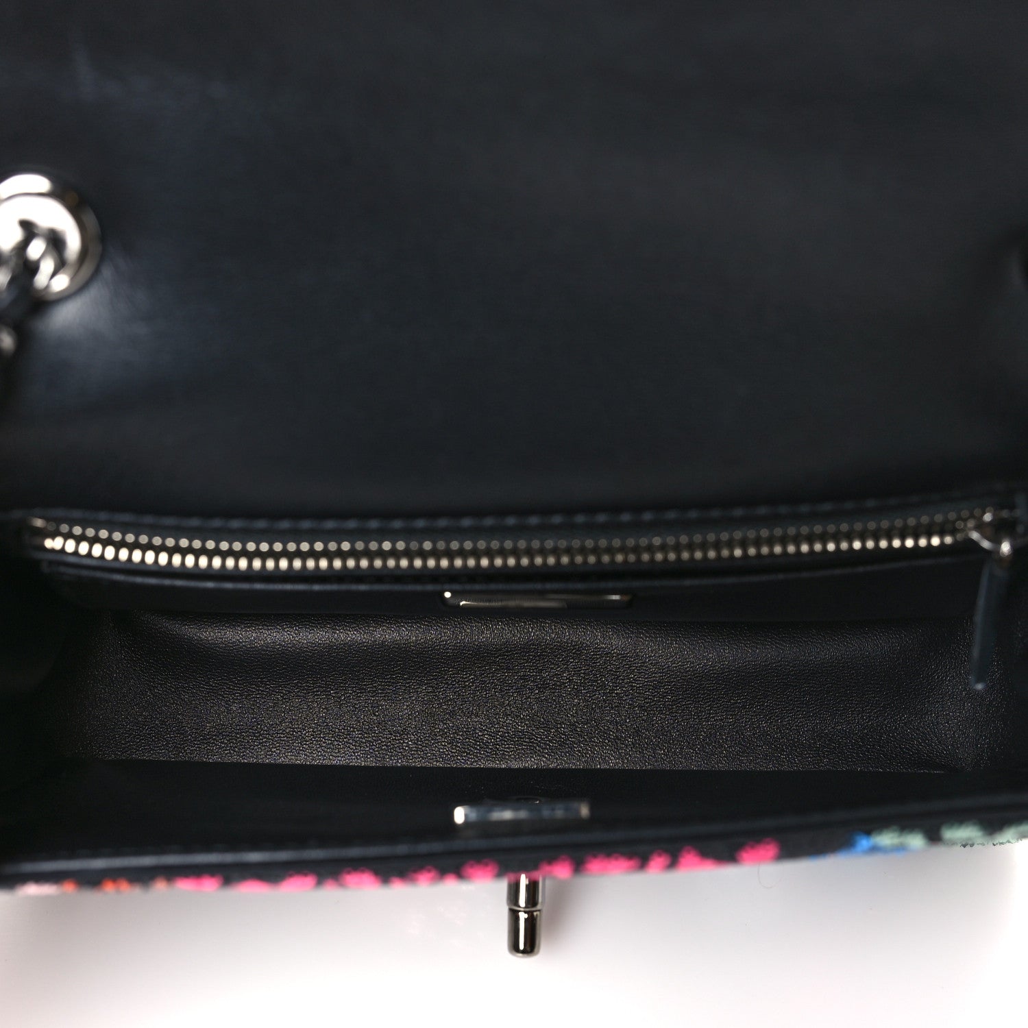 Chanel Sequin Logo Small Flap Ruthenium Multicolor 5 of 9