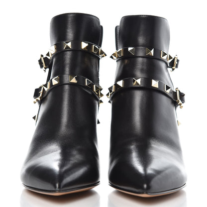 Valentino Garavani Calfskin Rockstud Double Buckle 65mm Ankle Boots 36 Black 2 of 10