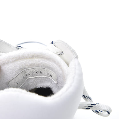Chanel Calfskin Mesh Lycra Womens Logo High Top Sneakers 38 White 9 of 10