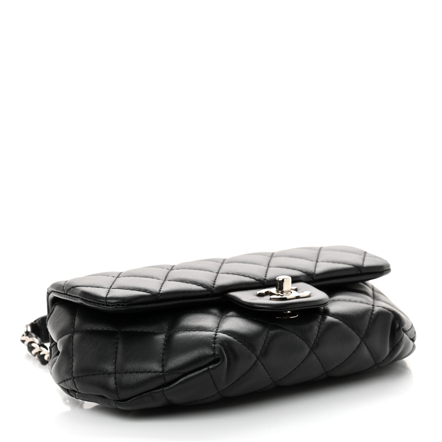 Chanel Calfskin Quilted CC Uniform Flap Belt Bag Black 4 of 11