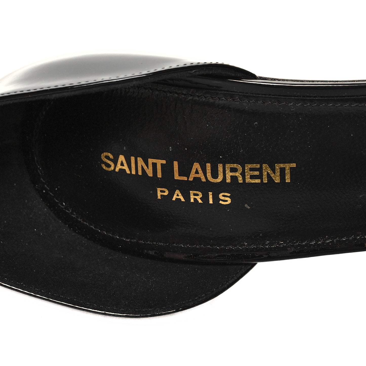 Patent Calfskin Opyum 110 Sandals 41 Black