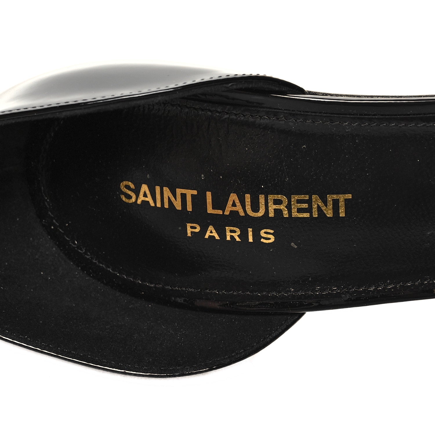 Saint Laurent Patent Calfskin Opyum 110 Sandals 41 Black 8 of 9