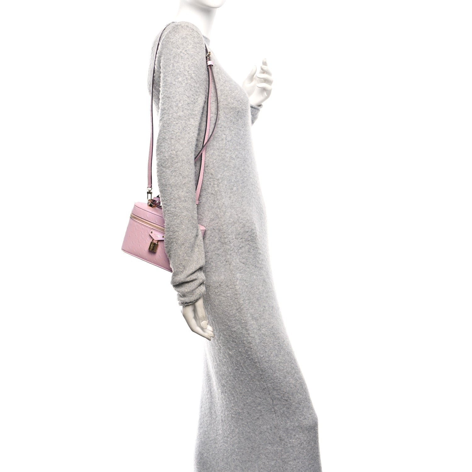 Louis Vuitton Ostrich Vanity Chain Pouch Pink 2 of 10