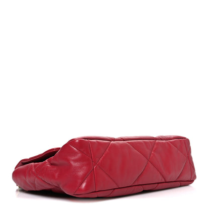 Chanel Lambskin Quilted Large Chanel 19 Flap Red 4 of 10