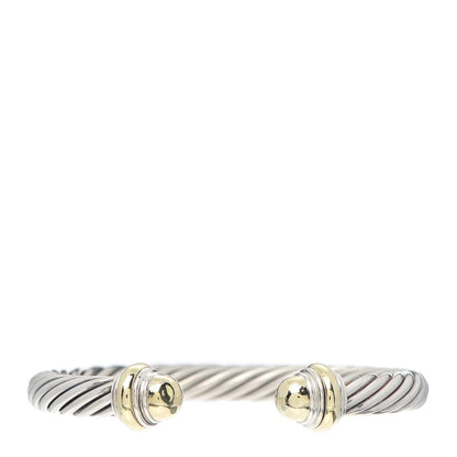 David Yurman Sterling Silver 14K Yellow Gold 7mm Cable Classics Bracelet 1 of 6