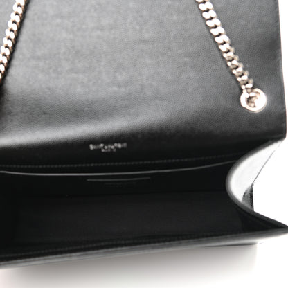 Saint Laurent Grain De Poudre Medium Classic Monogram Kate Satchel Black 5 of 11