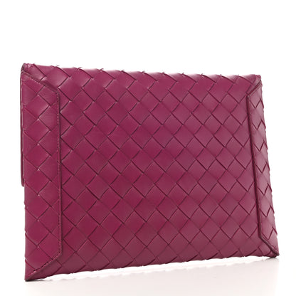 Bottega Veneta Nappa Intrecciato Flap Pouch Cinnabar 3 of 8