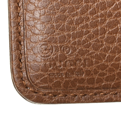 Gucci Monogram Dollar Calfskin Zip Around French Wallet Beige Ebony Tabacco 7 of 9