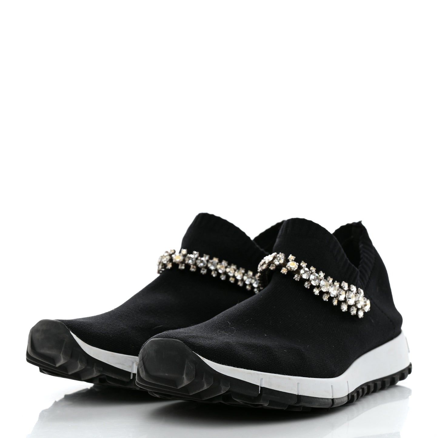 Knit Crystal Verona Sneaker 9 Black