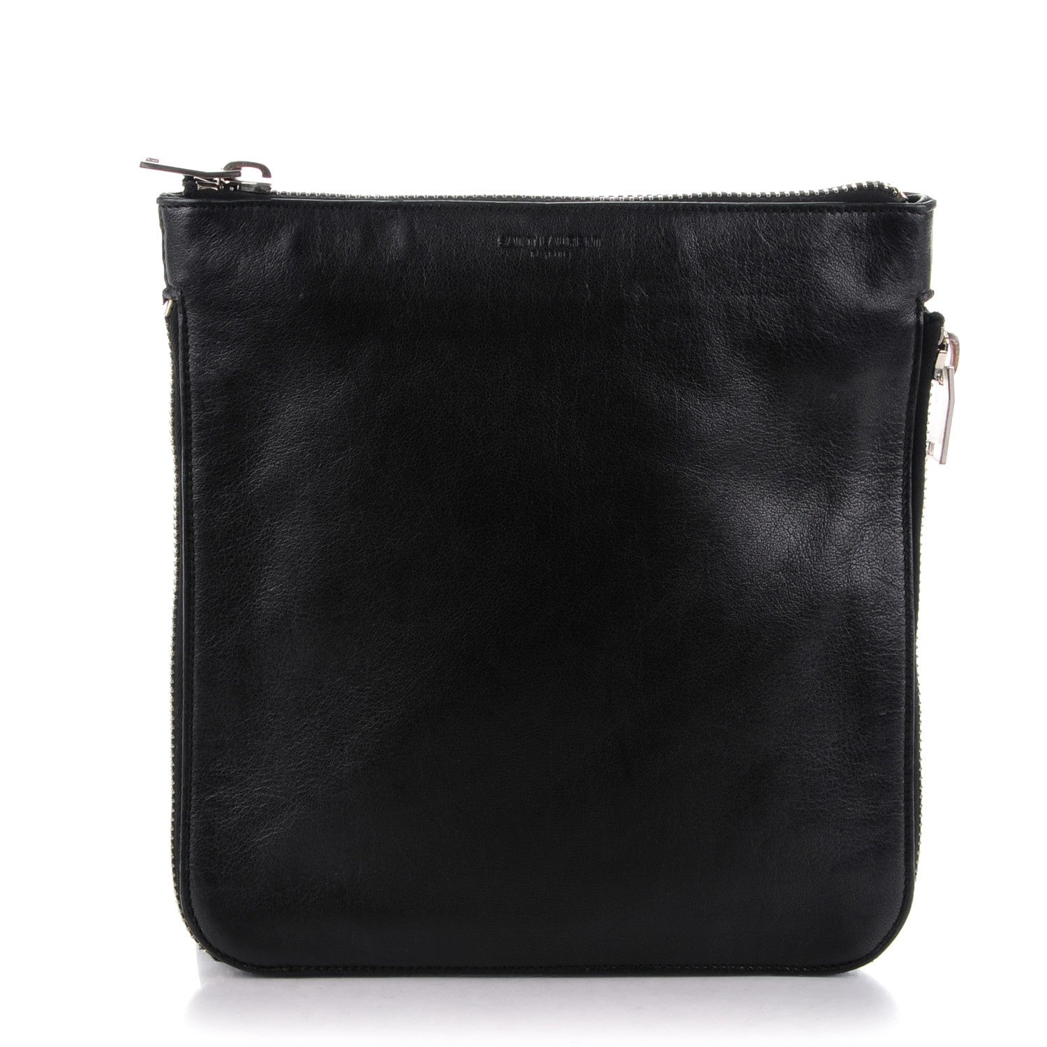 Saint Laurent Calfskin Zip Messenger Bag Black 1 of 6