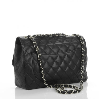 Chanel Caviar Quilted Jumbo Single Flap Black 3 of 7