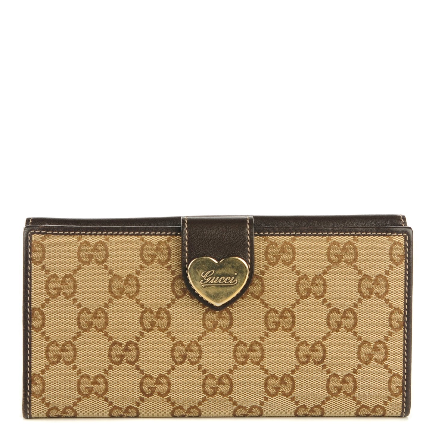 Monogram Heart Continental Wallet Brown
