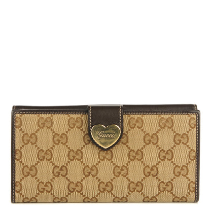 Gucci Monogram Heart Continental Wallet Brown 1 of 6
