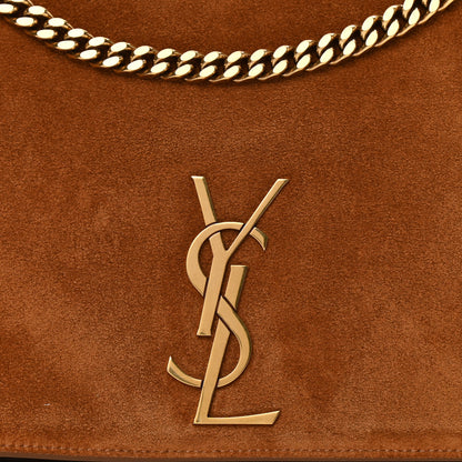 Saint Laurent Smooth Calfskin Suede Medium Reversible Monogram Kate Satchel Light Ochre 11 of 21