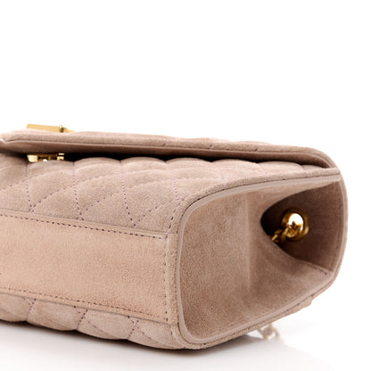 Saint Laurent Suede Mixed Matelasse Triquilt Small Monogram Envelope Satchel Rosy Sand 10 of 10