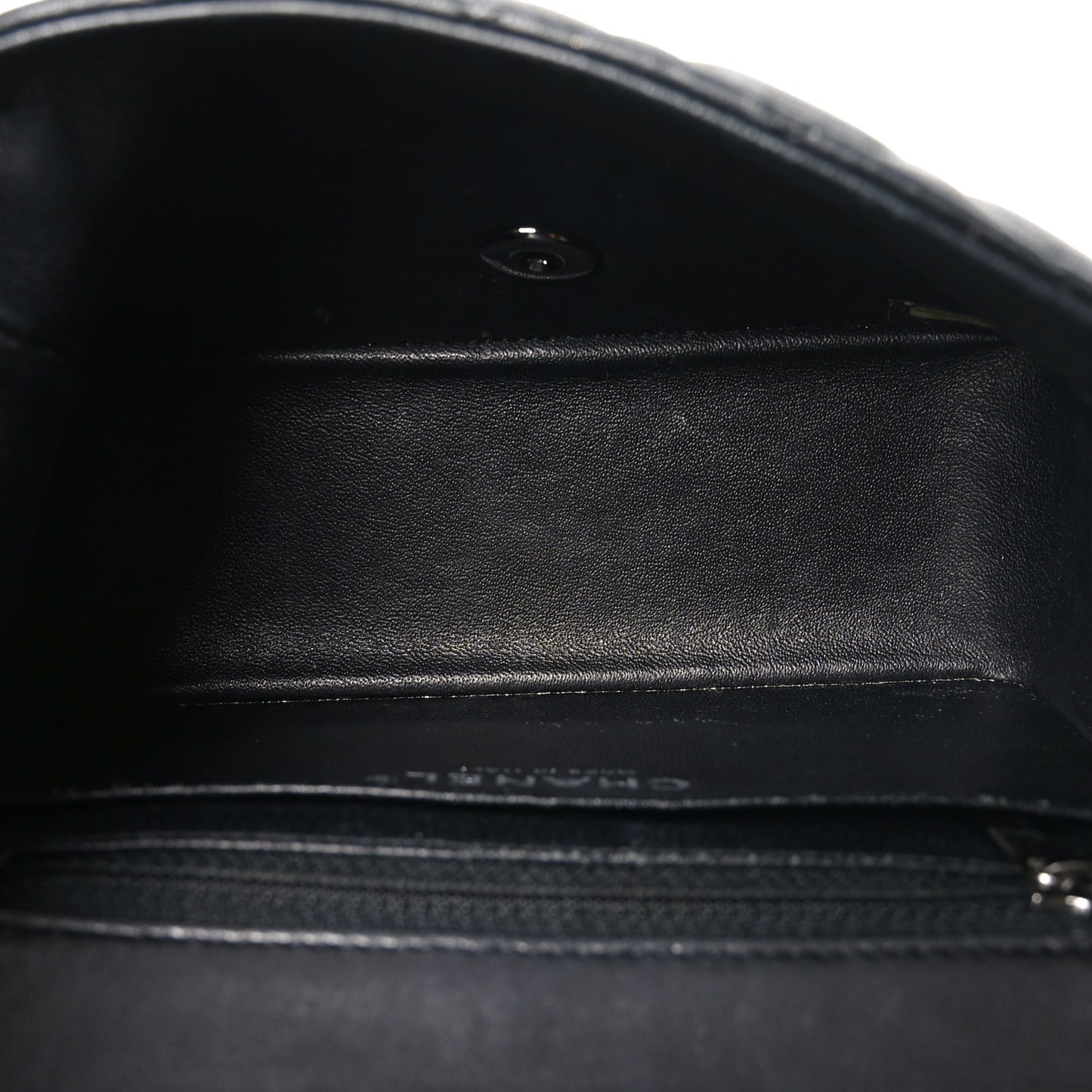 Lambskin Quilted Mini Square Flap Black