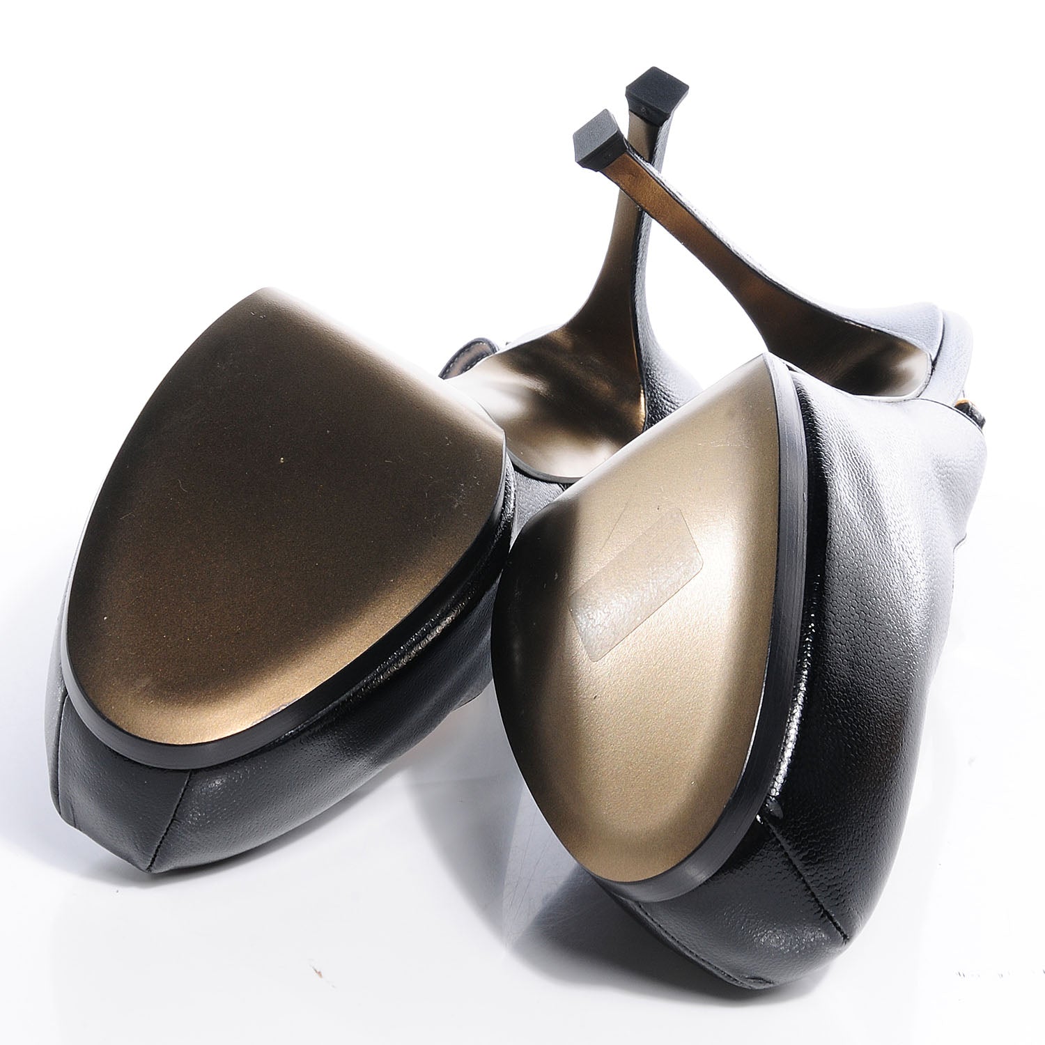 Saint Laurent Vernigolf Tribtoo 80 Slingback Pumps Nero 42 5 of 8