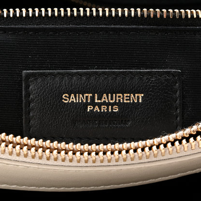 Saint Laurent Calfskin Y Quilted Monogram Medium Loulou Chain Satchel Crema Soft 6 of 11