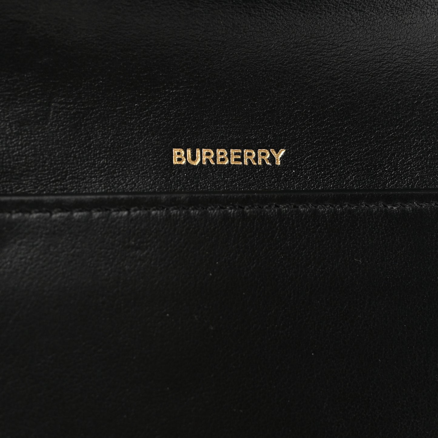 Grainy Calfskin Vintage Check Lila Tri-Fold Wallet Black