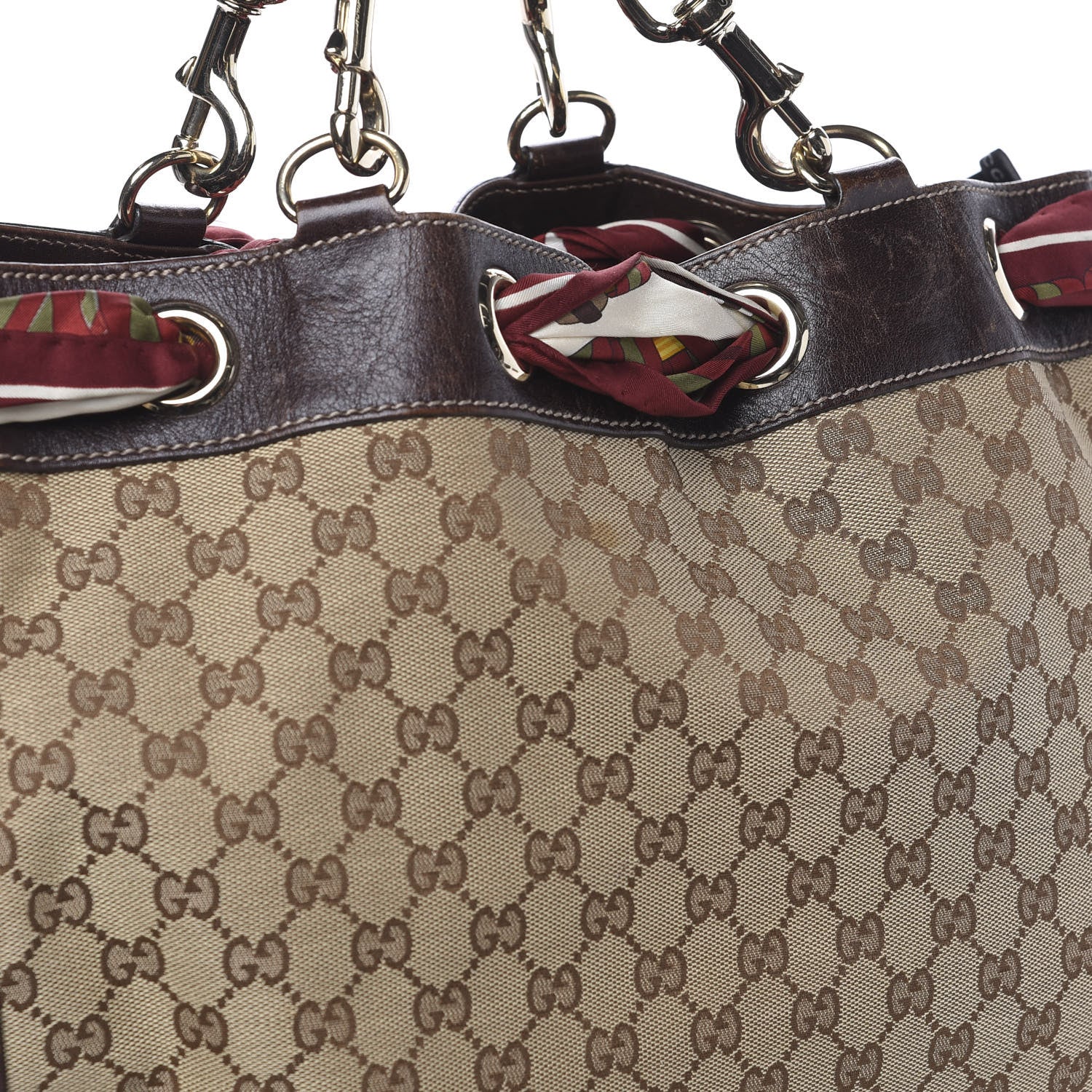 Gucci Monogram Large Positano Tote Brown 7 of 13