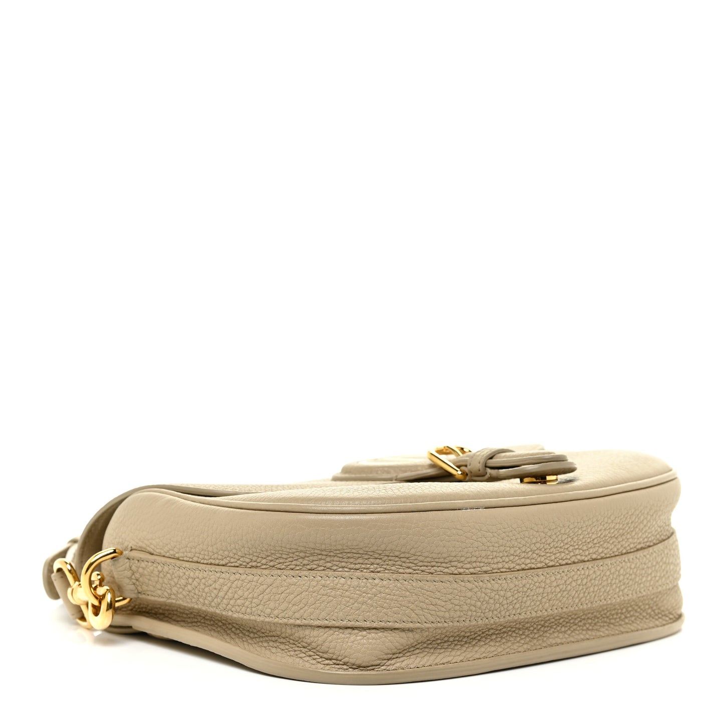 Grained Calfskin Medium Bobby Flap Beige