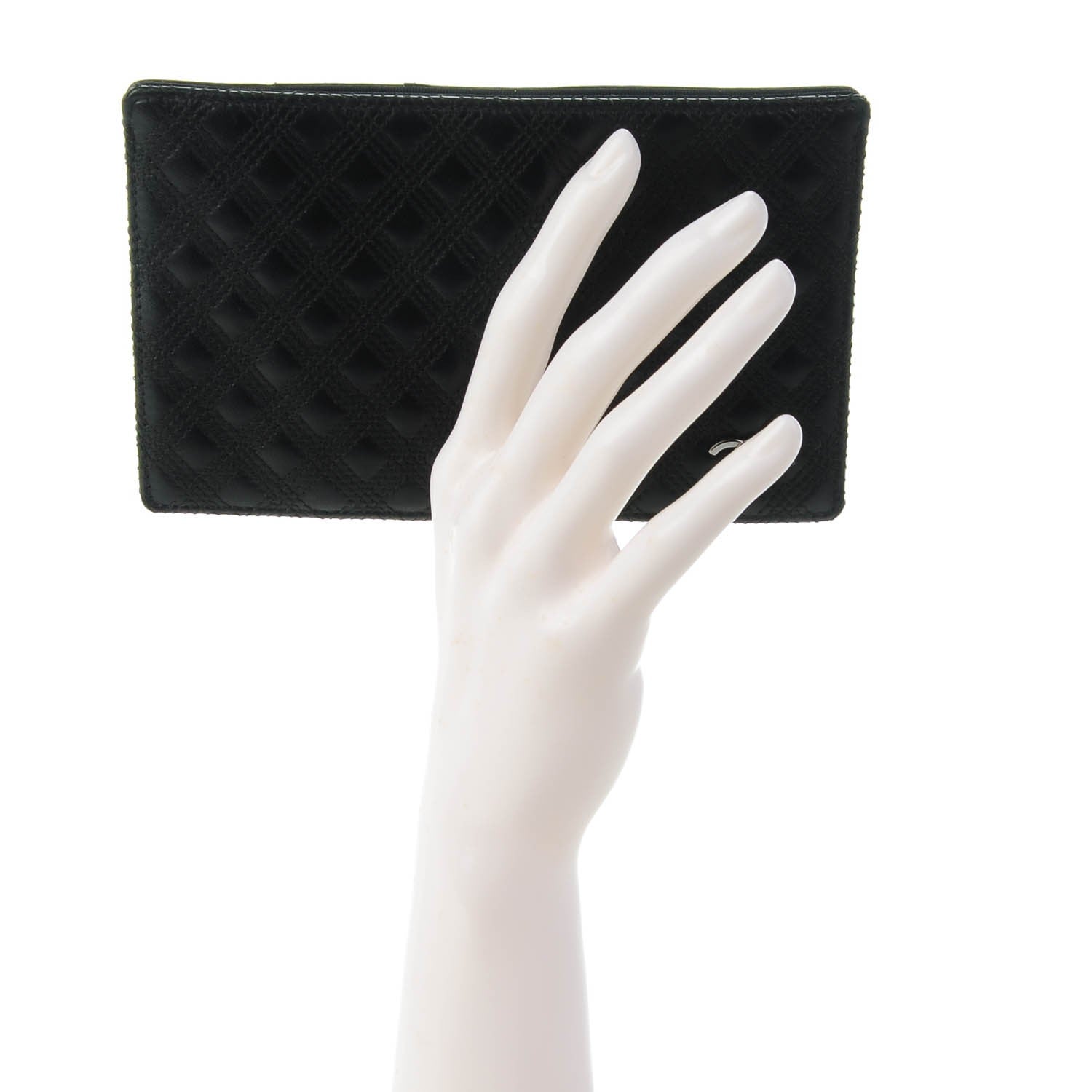 Chanel Lambskin Diamond Stitched Card Holder Black 2 of 8