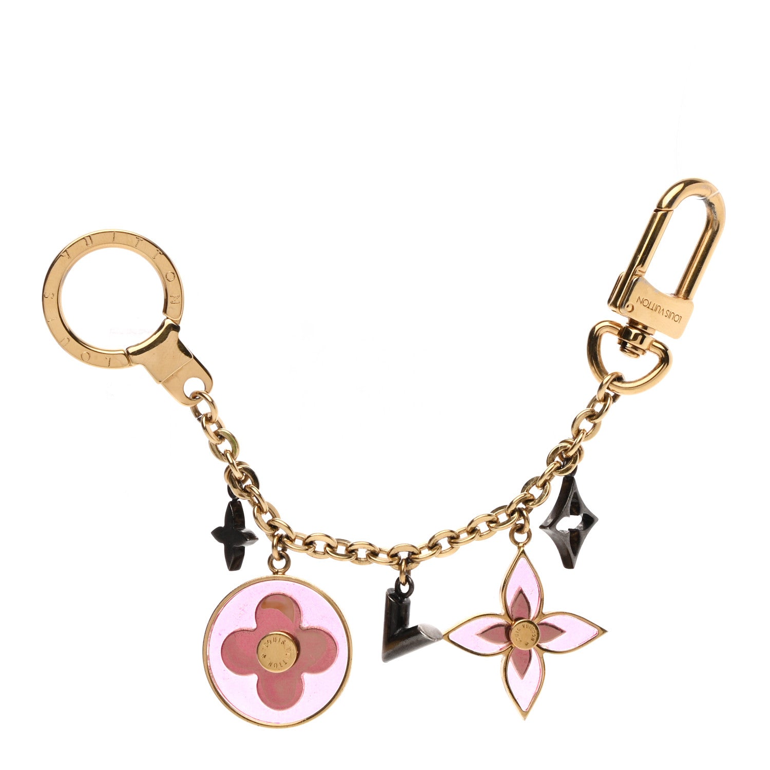 Louis Vuitton Blooming Flowers Bag Charm Chain Pink 1 of 5