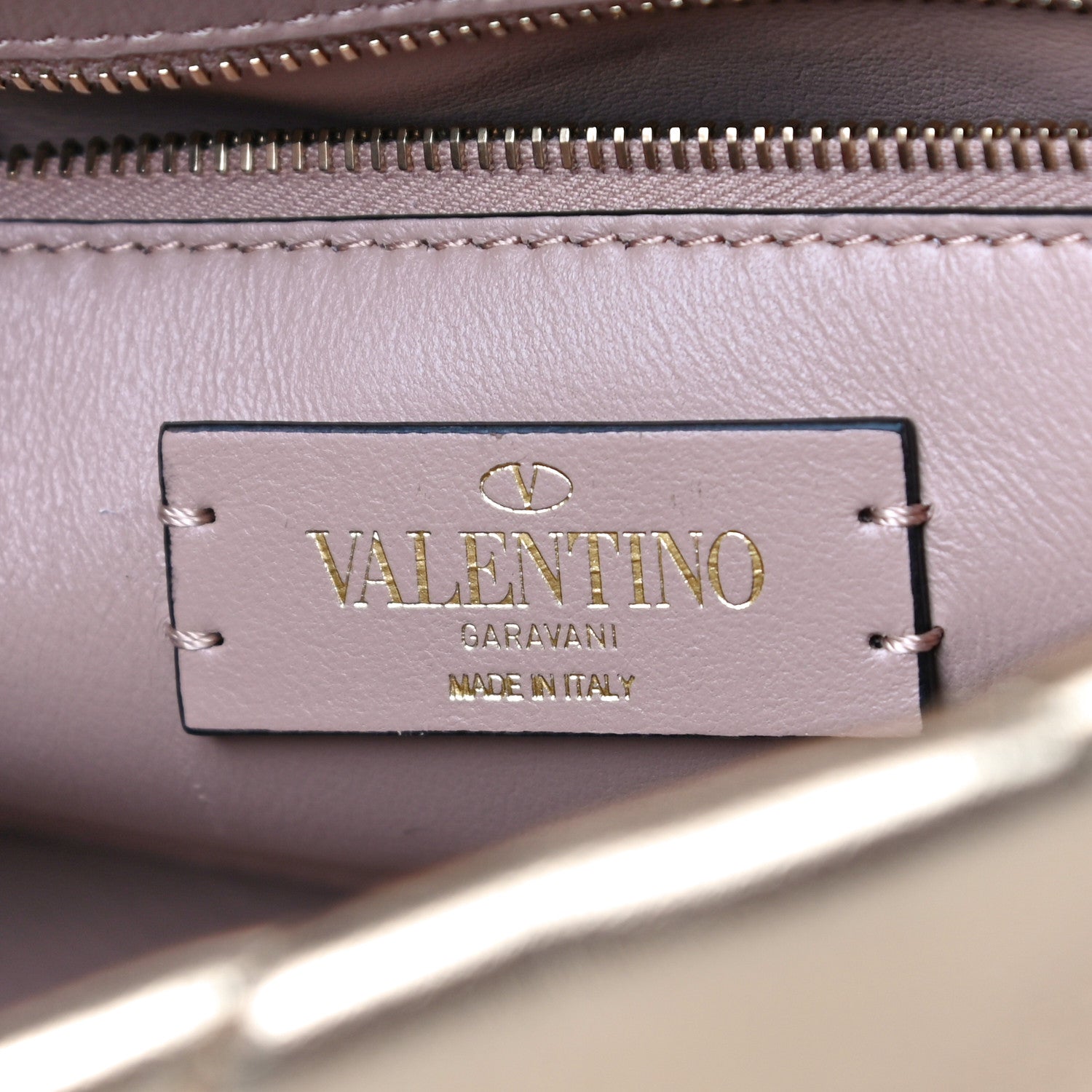 Valentino Garavani Nappa Medium Roman Stud Shoulder Bag Antique Brass 6 of 9