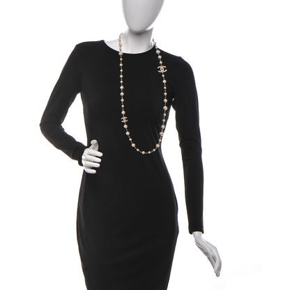 Chanel Pearl CC Long Necklace Gold 2 of 7