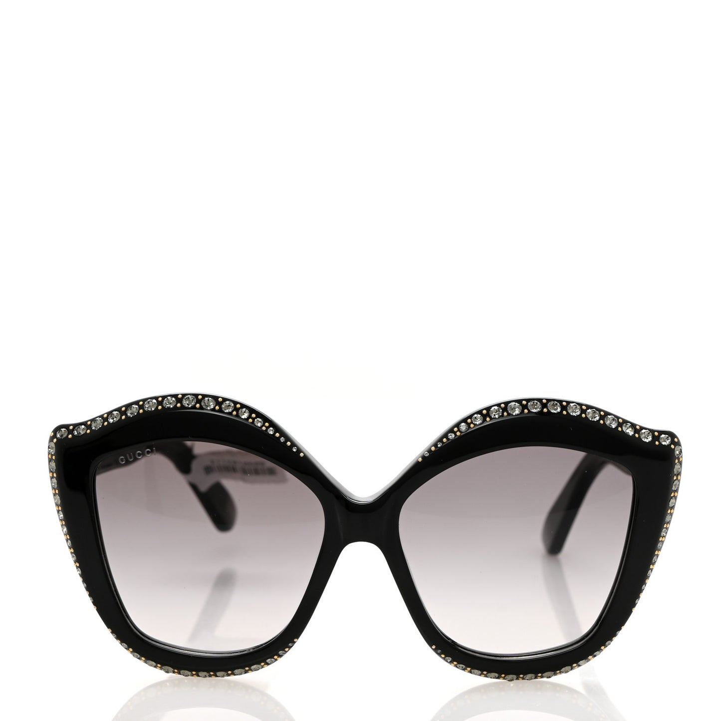Crystal Cat Eye Sunglasses GG0118S Black