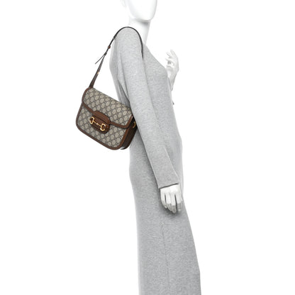 Gucci GG Supreme Monogram Horsebit 1955 Shoulder Bag Beige Brown Sugar 2 of 11