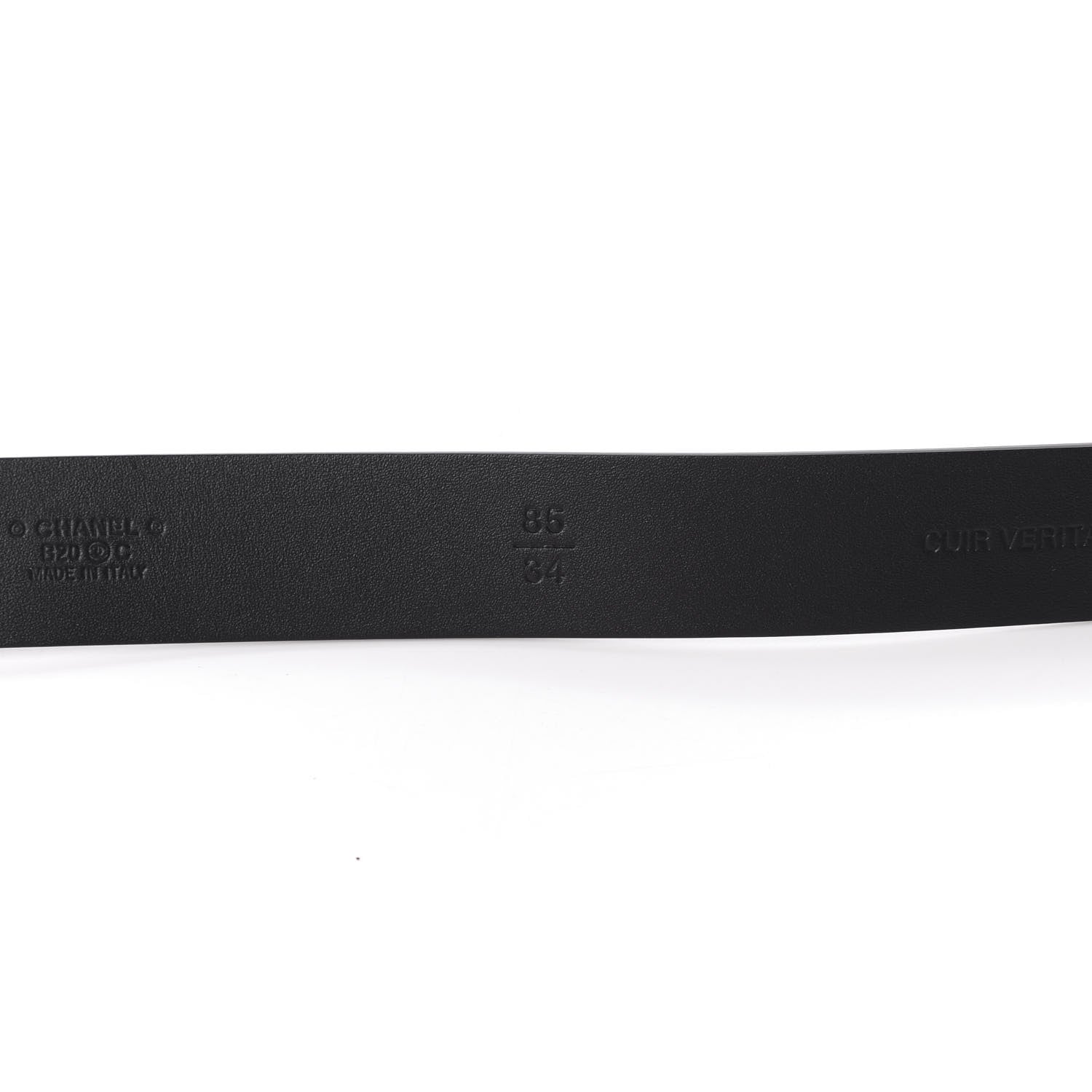 Chanel Calfskin CC Chain Vintage Allure Logo Belt 85 34 Black 6 of 11