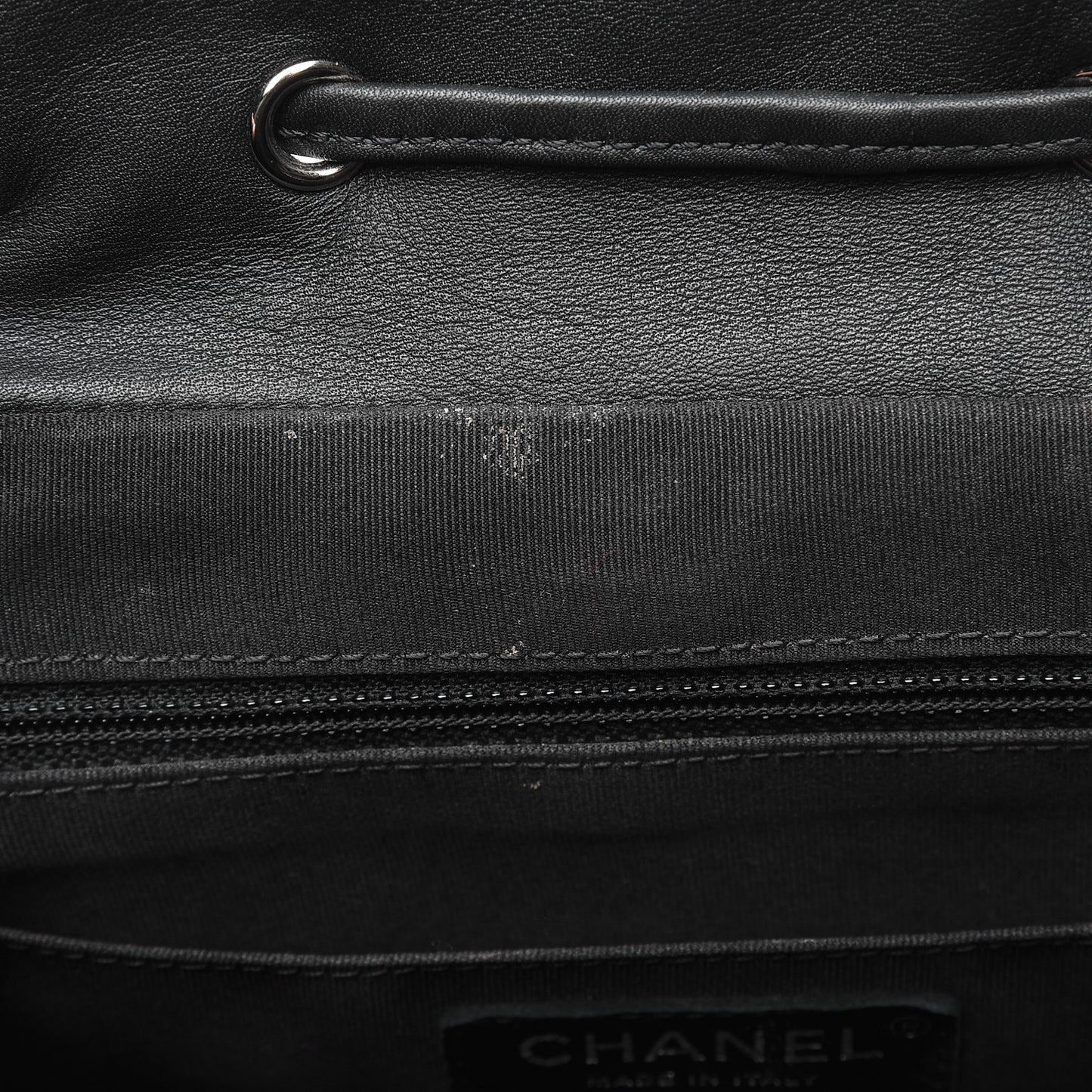 Calfskin Chevron Quilted Large Urban Spirit Backpack Black