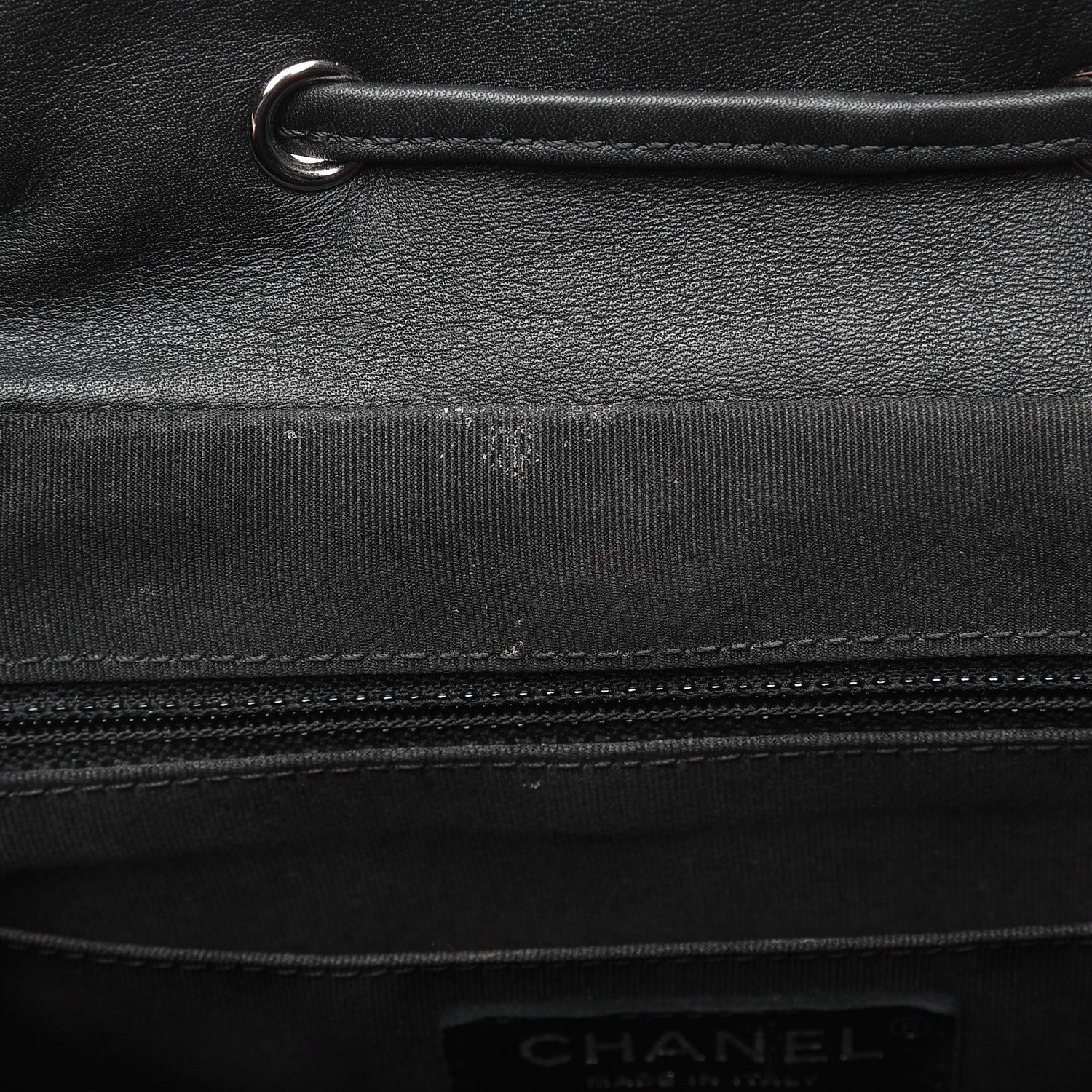 Chanel Calfskin Chevron Quilted Large Urban Spirit Backpack Black 9 of 12