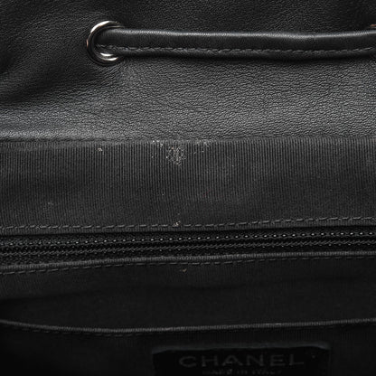 Chanel Calfskin Chevron Quilted Large Urban Spirit Backpack Black 9 of 12