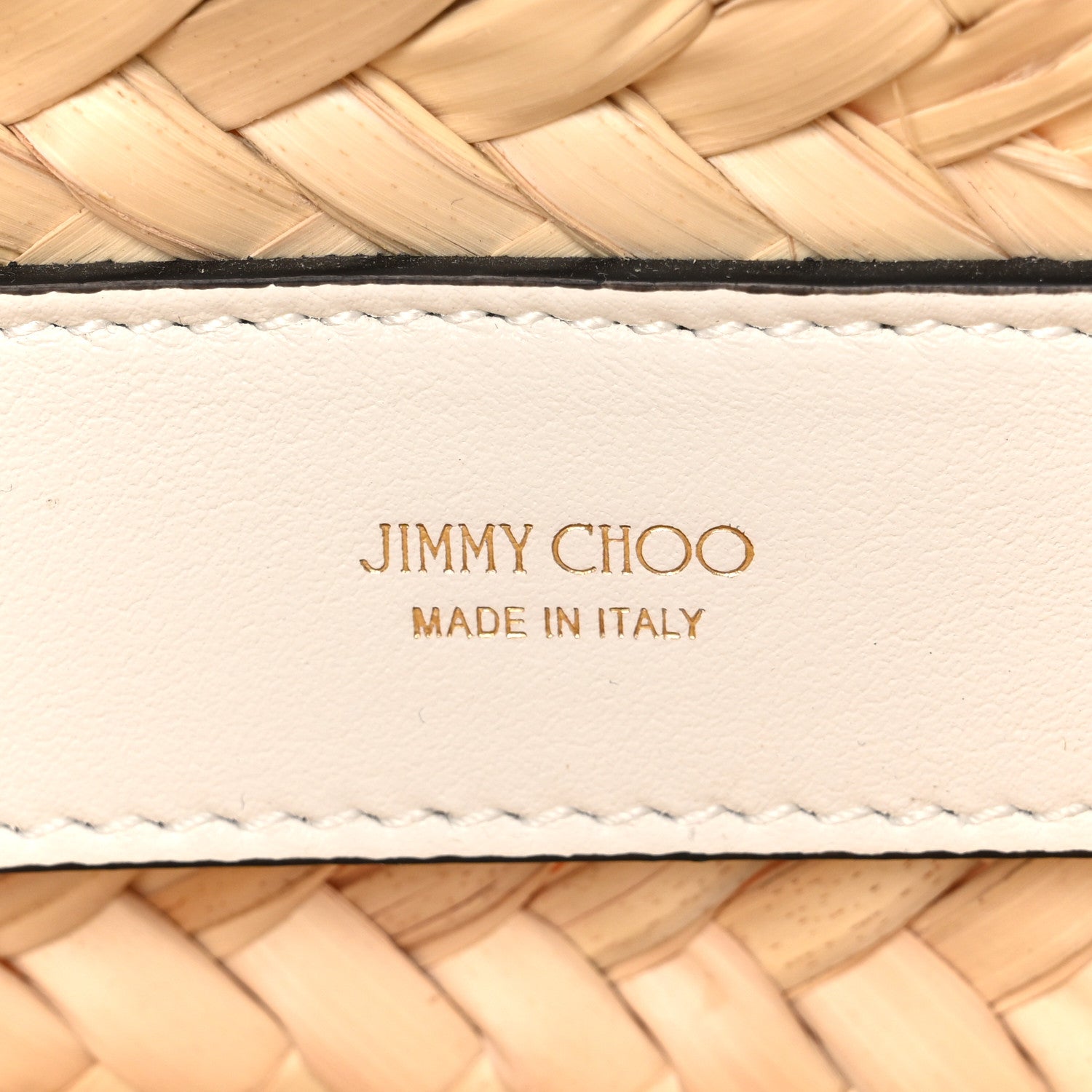 Jimmy Choo Raffia Medium Choo Beach Basket Natural Milk 1839553