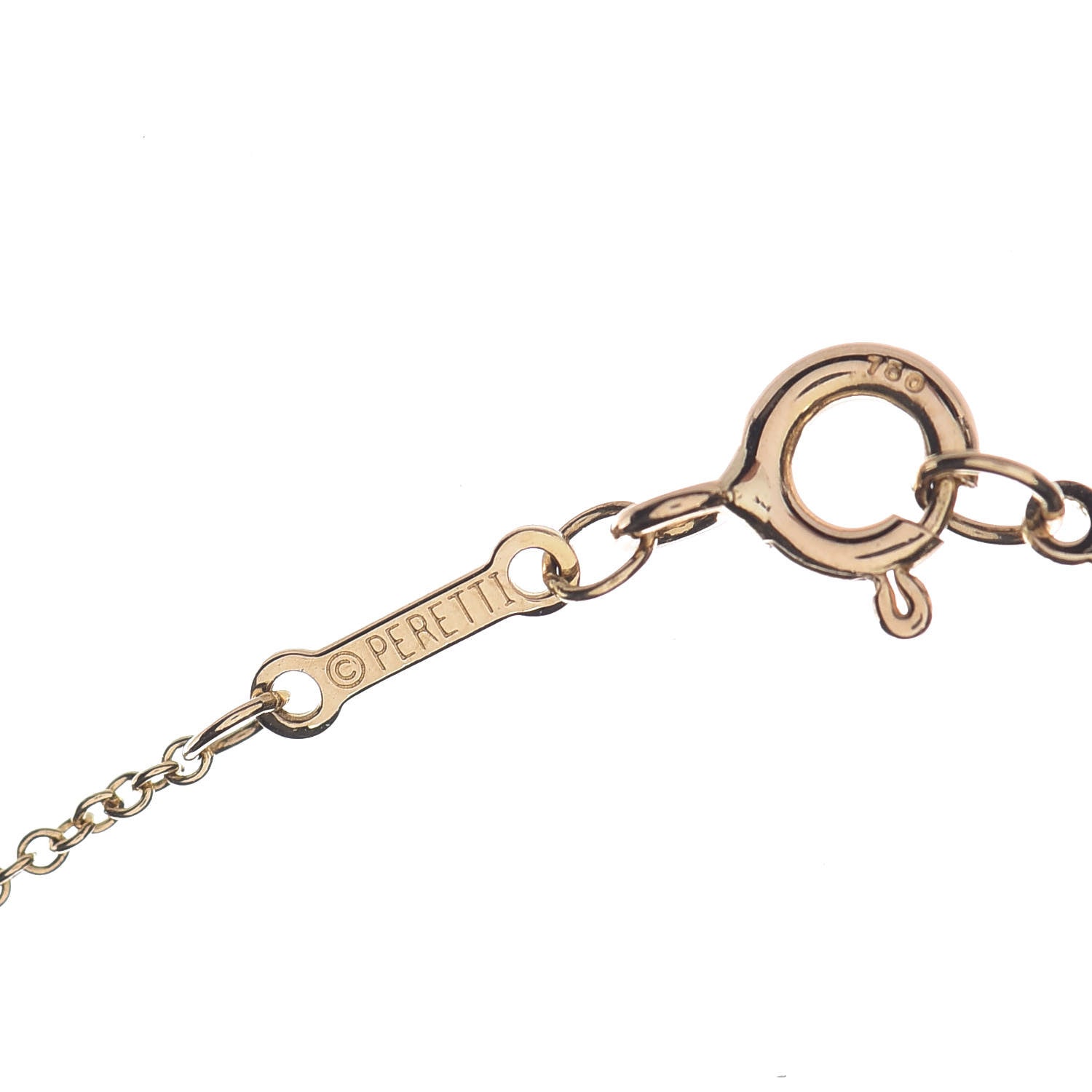 Tiffany 18K Yellow Gold Diamond .03ct Elsa Peretti Diamonds by the Yard Pendant Necklace 6 of 7