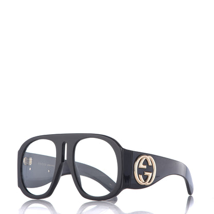 Gucci Oversized Aviator Sunglasses GG0152S Black 1 of 8