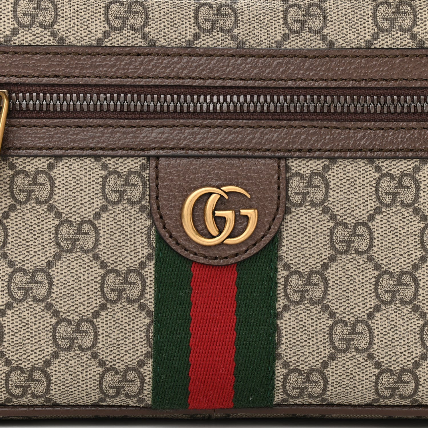 Gucci Soft GG Supreme Monogram Medium Ophidia Belt Bag Dark Brown 8 of 11