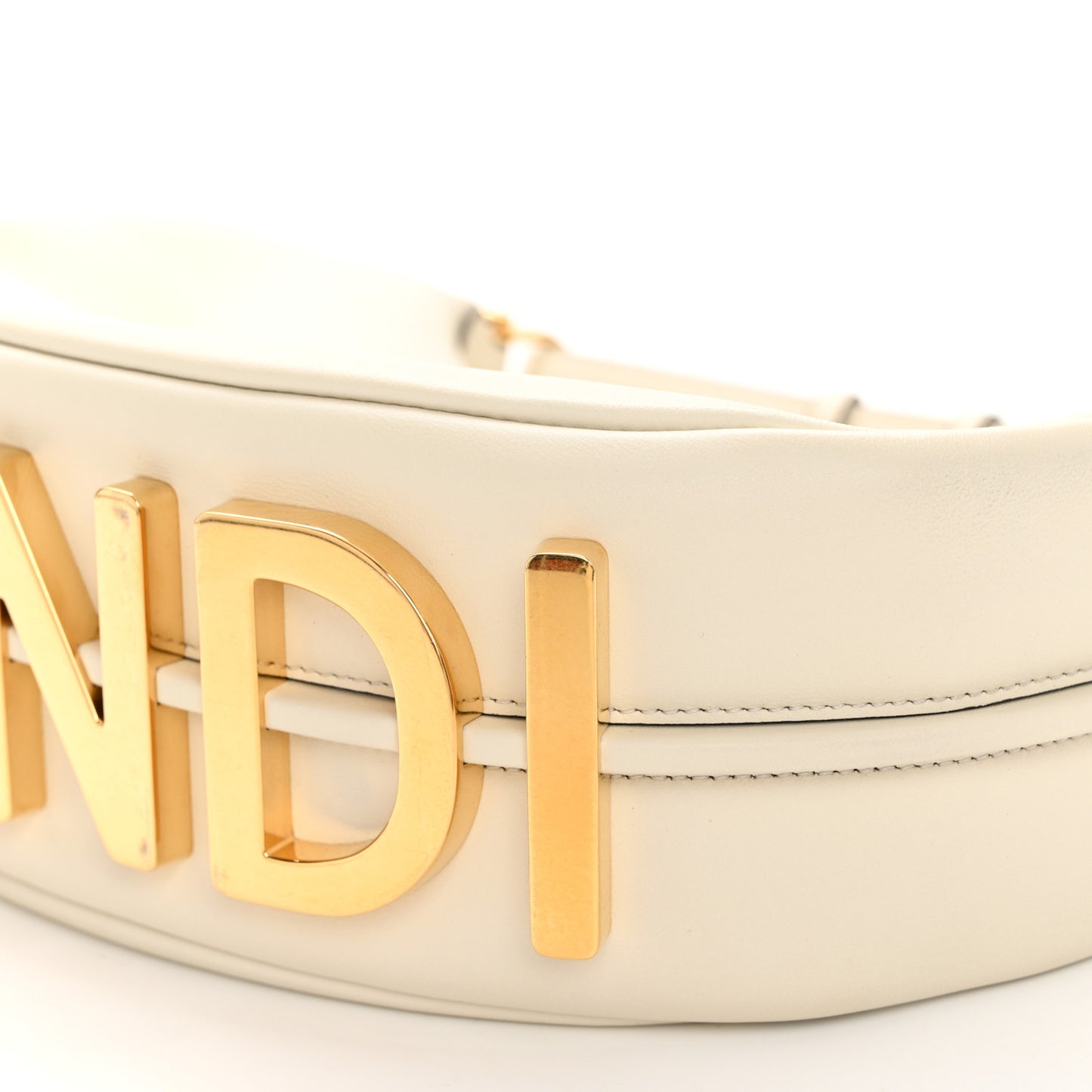 Vitello Grace Matte Small Fendigraphy Hobo Bag White Ice