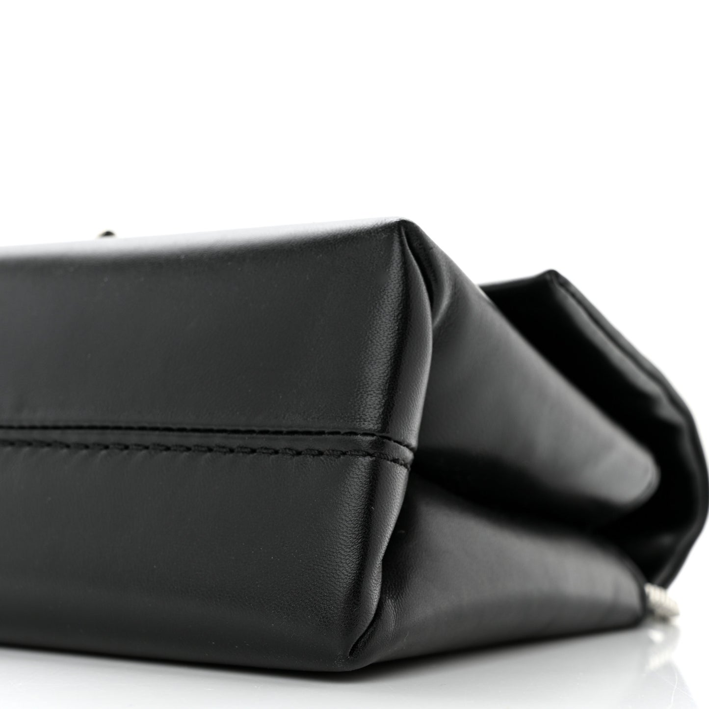 Calfskin Alix Soft Flap Clutch Black
